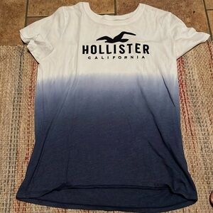 Women’s Hollister Tee white and blue large